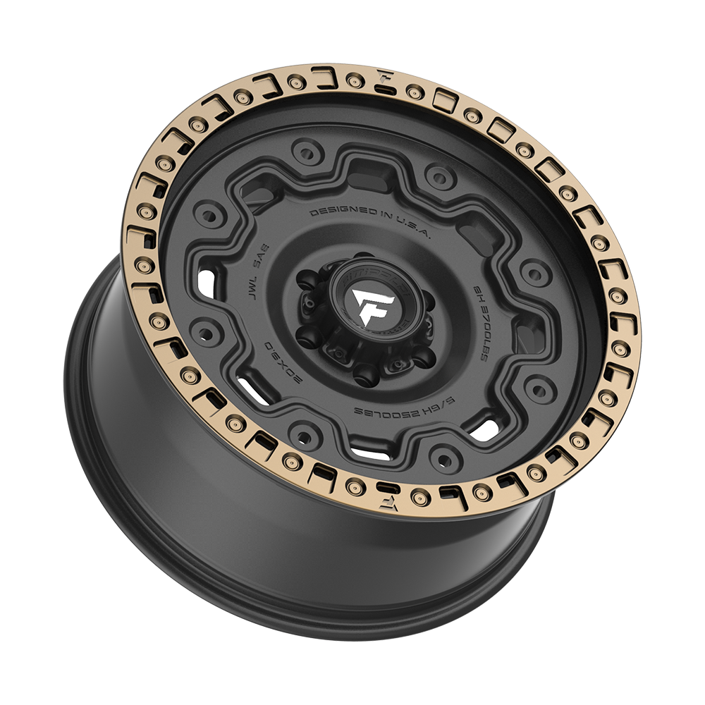 Fittipaldi Off Road FT100BZ Wheel - Satin Black with Bronze Ring
