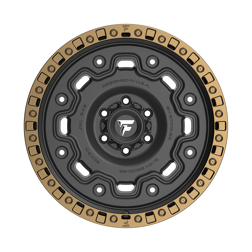 Fittipaldi Off Road FT100BZ Wheel - Satin Black with Bronze Ring