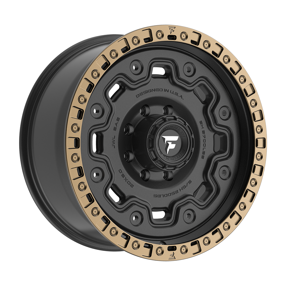 Fittipaldi Off Road FT100BZ Wheel - Satin Black with Bronze Ring