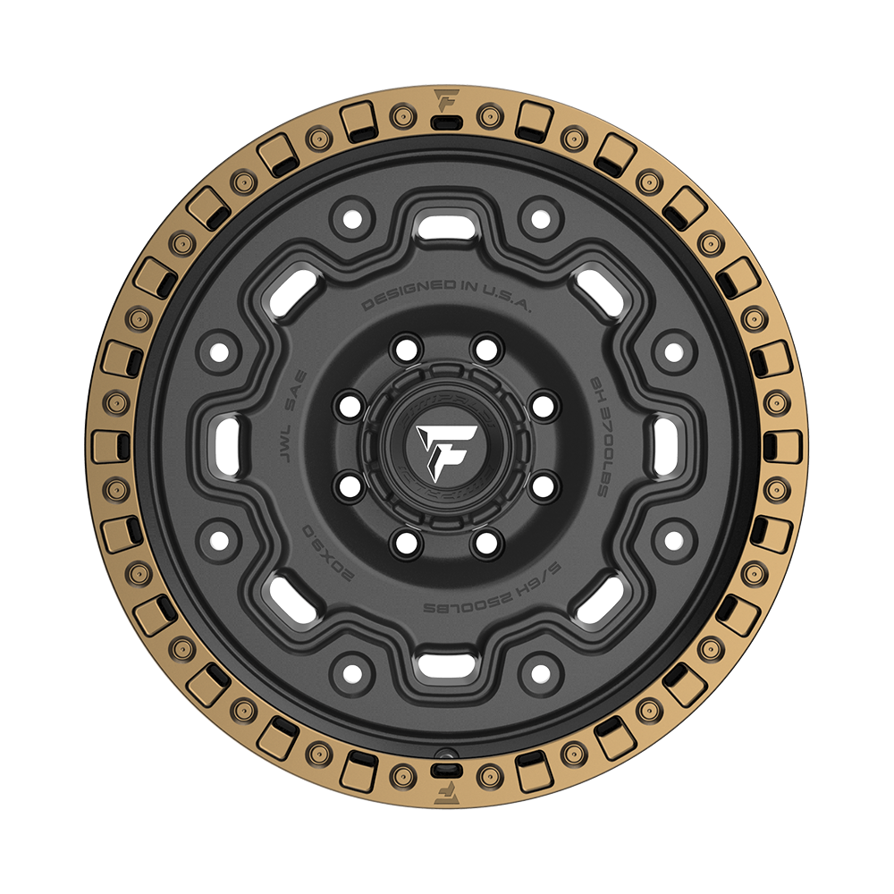 Fittipaldi Off Road FT100BZ Wheel - Satin Black with Bronze Ring