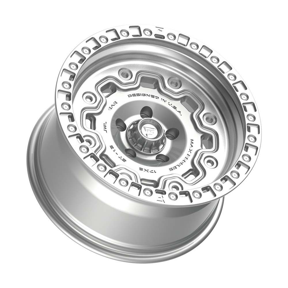 Fittipaldi Off Road FT100MS Wheel - Gloss Silver with Machined Face and Undercut