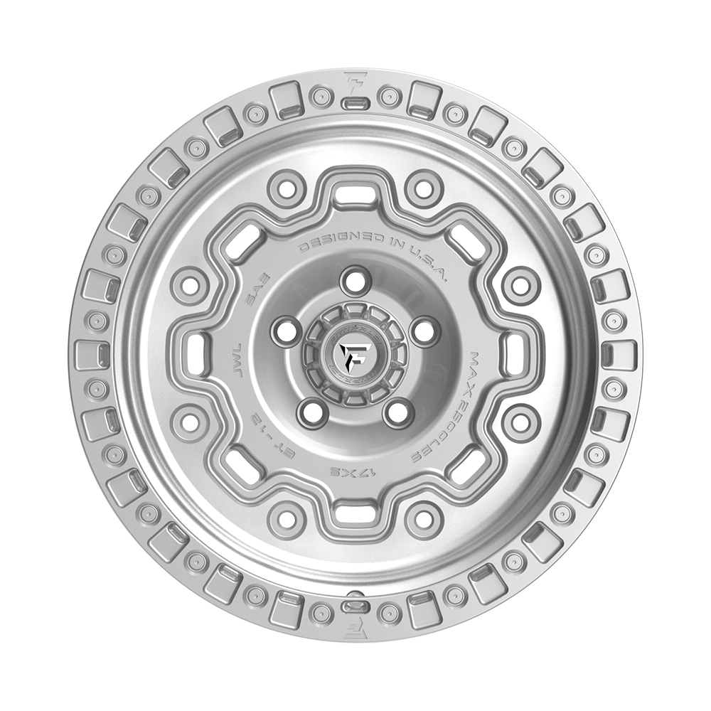 Fittipaldi Off Road FT100MS Wheel - Gloss Silver with Machined Face and Undercut