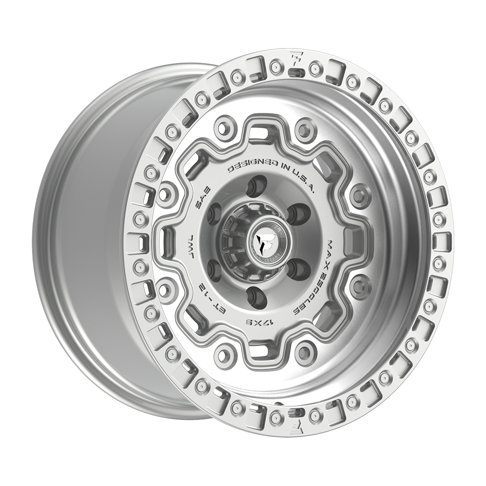 Fittipaldi Off Road FT100MS Wheel - Gloss Silver with Machined Face and Undercut