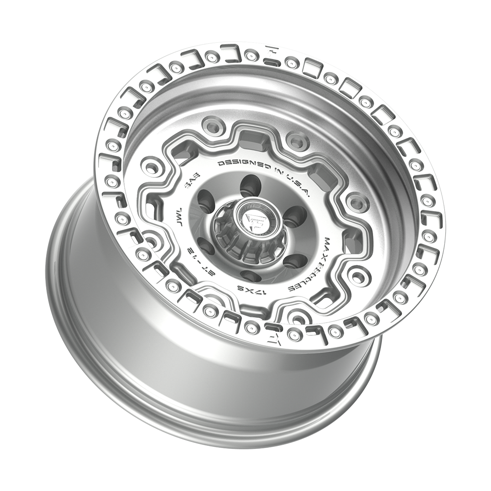 Fittipaldi Off Road FT100MS Wheel - Gloss Silver with Machined Face and Undercut