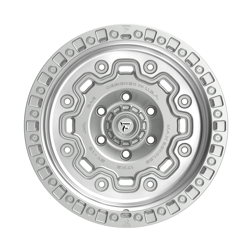 Fittipaldi Off Road FT100MS Wheel - Gloss Silver with Machined Face and Undercut