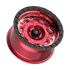 Fittipaldi Off Road FT100RTB Wheel - Gloss Red with Machined Face, Red Tint, and Satin Black Lip