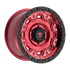 Fittipaldi Off Road FT100RTB Wheel - Gloss Red with Machined Face, Red Tint, and Satin Black Lip