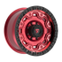 Fittipaldi Off Road FT100RTB Wheel - Gloss Red with Machined Face, Red Tint, and Satin Black Lip