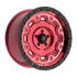 Fittipaldi Off Road FT100RTB Wheel - Gloss Red with Machined Face, Red Tint, and Satin Black Lip