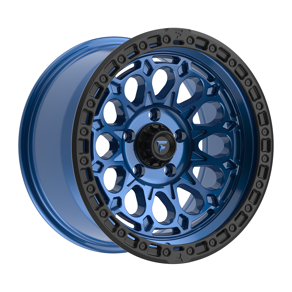 Fittipaldi Off Road FT101BLB Wheel - Gloss Blue with Satin Black Lip
