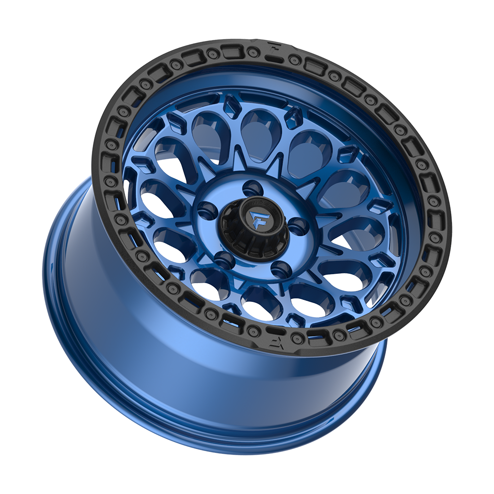 Fittipaldi Off Road FT101BLB Wheel - Gloss Blue with Satin Black Lip