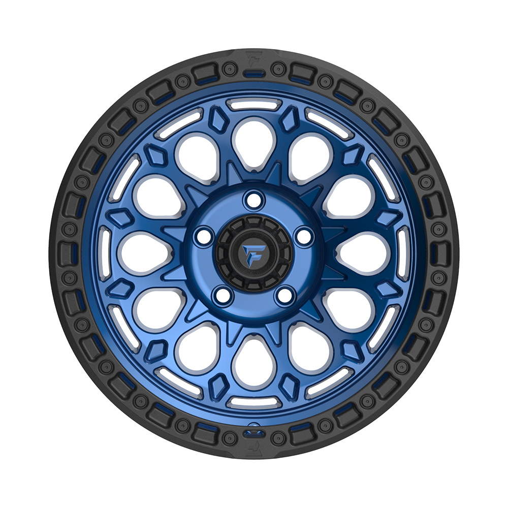 Fittipaldi Off Road FT101BLB Wheel - Gloss Blue with Satin Black Lip