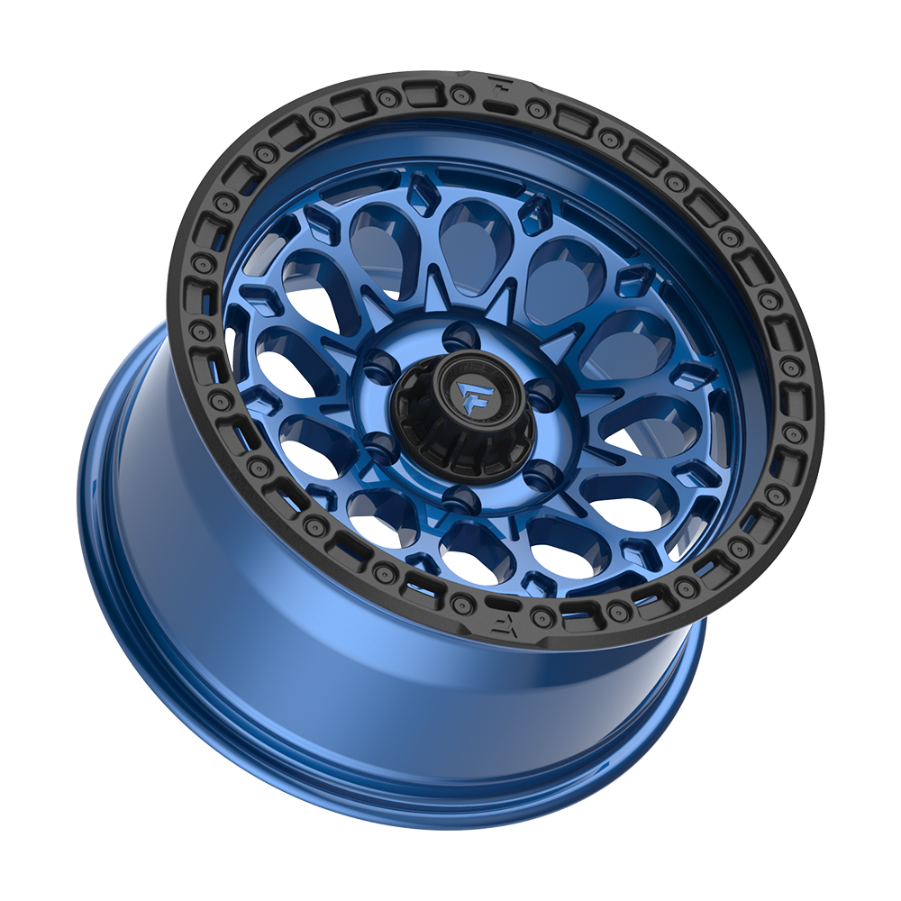 Fittipaldi Off Road FT101BLB Wheel - Gloss Blue with Satin Black Lip