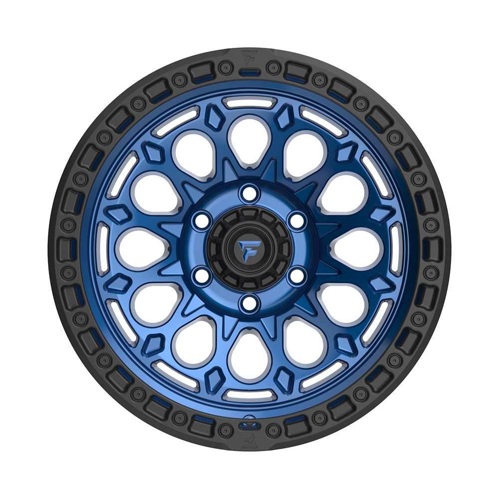 Fittipaldi Off Road FT101BLB Wheel - Gloss Blue with Satin Black Lip