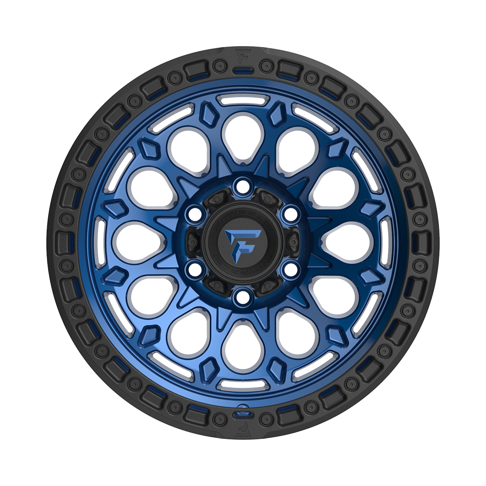 Fittipaldi Off Road FT101BLB Wheel - Gloss Blue with Satin Black Lip