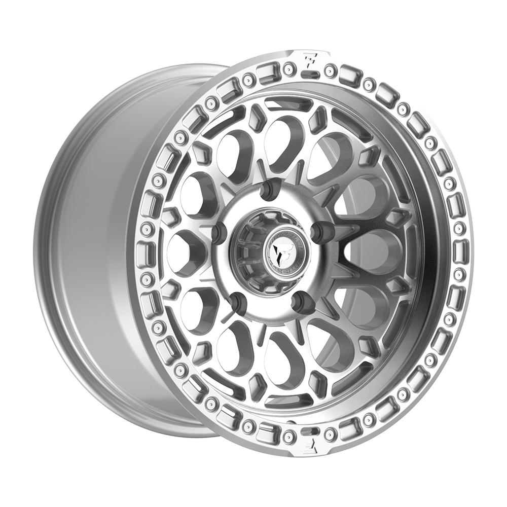 Fittipaldi Off Road FT101MS Wheel - Gloss Silver with Machined Face and Undercut