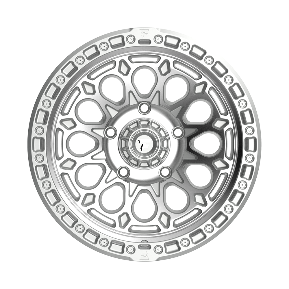 Fittipaldi Off Road FT101MS Wheel - Gloss Silver with Machined Face and Undercut