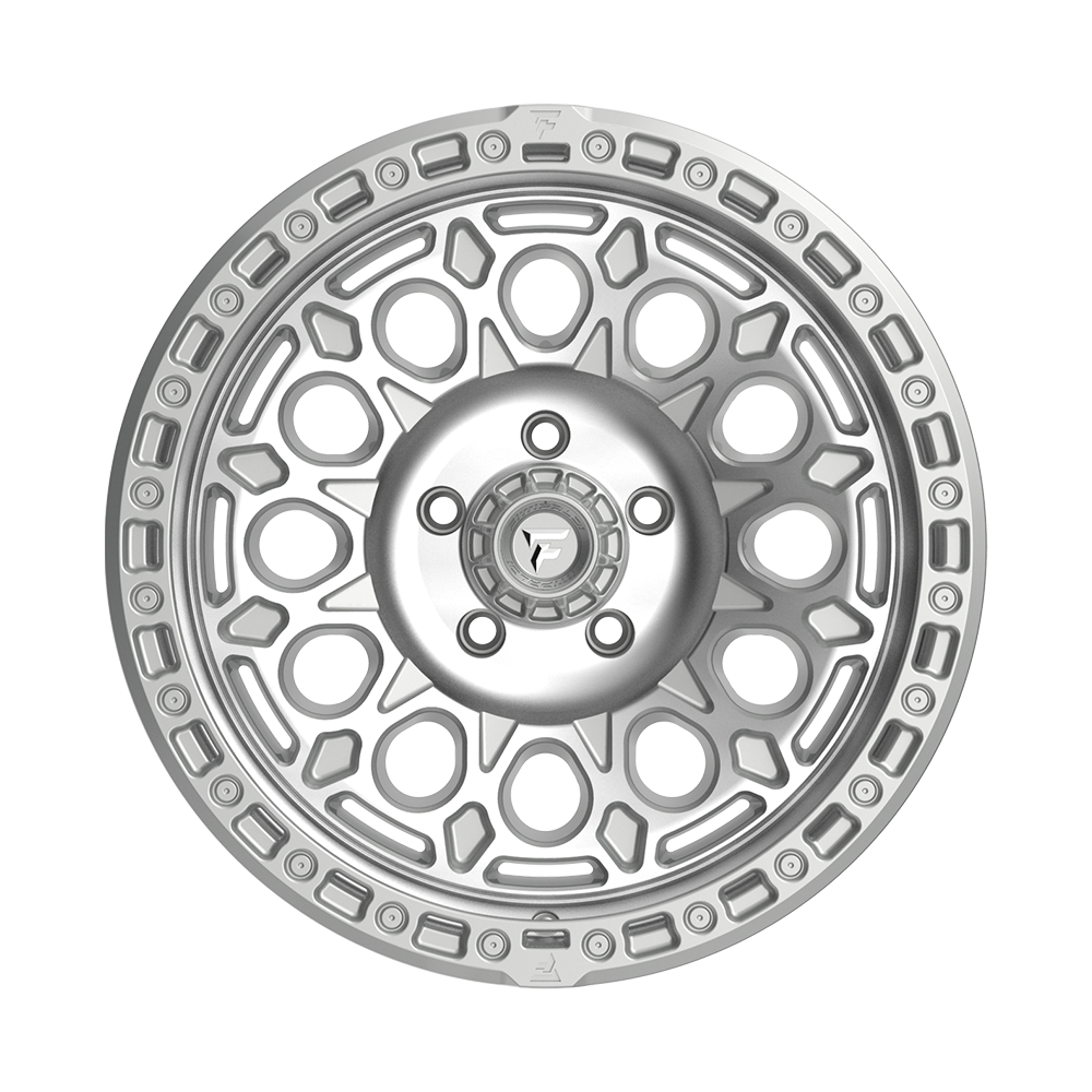 Fittipaldi Off Road FT101MS Wheel - Gloss Silver with Machined Face and Undercut