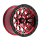 Fittipaldi Off Road FT101RTB Wheel - Gloss Red with Machined Face, Red Tint, and Satin Black Lip