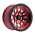 Fittipaldi Off Road FT101RTB Wheel - Gloss Red with Machined Face, Red Tint, and Satin Black Lip