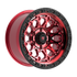 Fittipaldi Off Road FT101RTB Wheel - Gloss Red with Machined Face, Red Tint, and Satin Black Lip