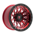 Fittipaldi Off Road FT101RTB Wheel - Gloss Red with Machined Face, Red Tint, and Satin Black Lip