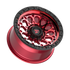 Fittipaldi Off Road FT101RTB Wheel - Gloss Red with Machined Face, Red Tint, and Satin Black Lip