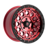 Fittipaldi Off Road FT101 Wheels – Gloss Red with Machined Face, Red Tint, and Satin Black Lip | 17x9, 18x9, 20x9