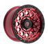 Fittipaldi Off Road FT101RTB Wheel - Gloss Red with Machined Face, Red Tint, and Satin Black Lip