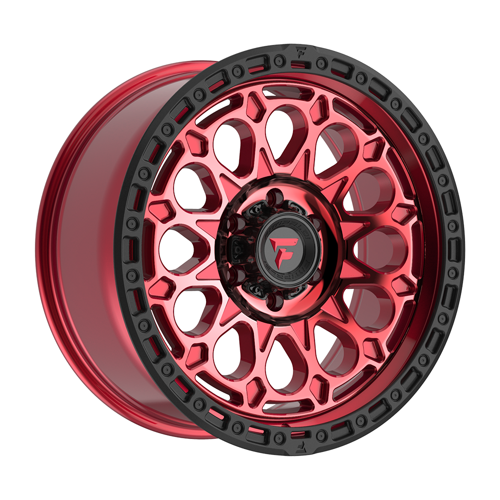 Fittipaldi Off Road FT101RTB Wheel - Gloss Red with Machined Face, Red Tint, and Satin Black Lip