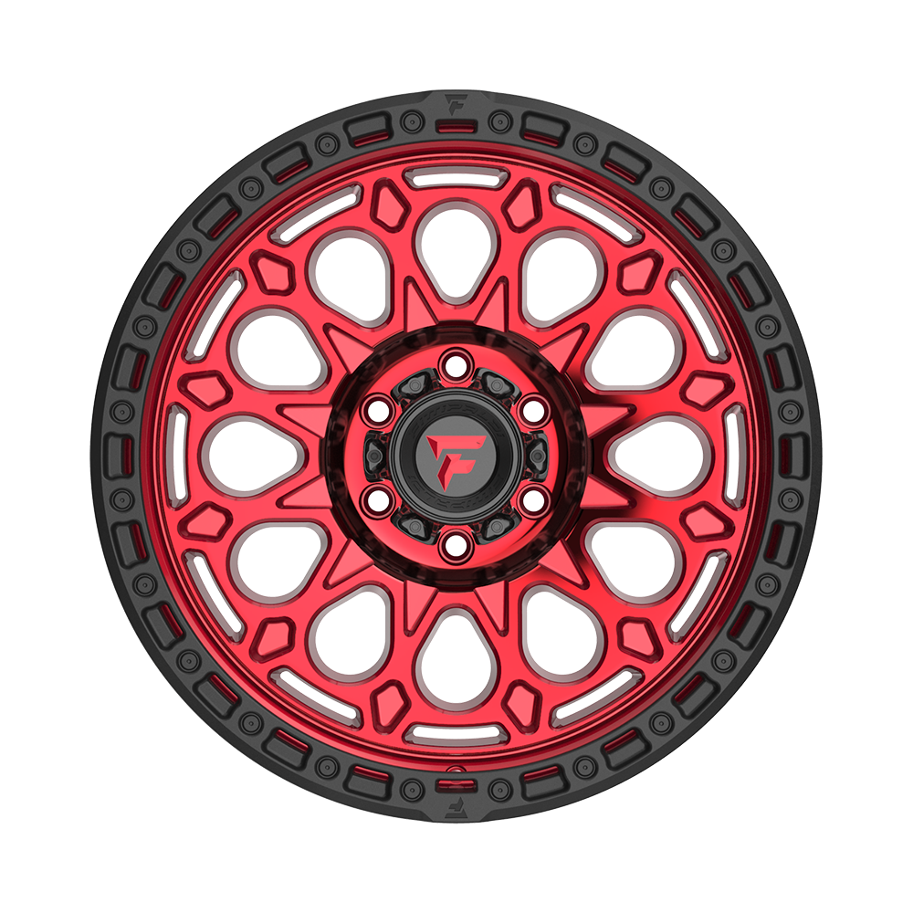 Fittipaldi Off Road FT101RTB Wheel - Gloss Red with Machined Face, Red Tint, and Satin Black Lip