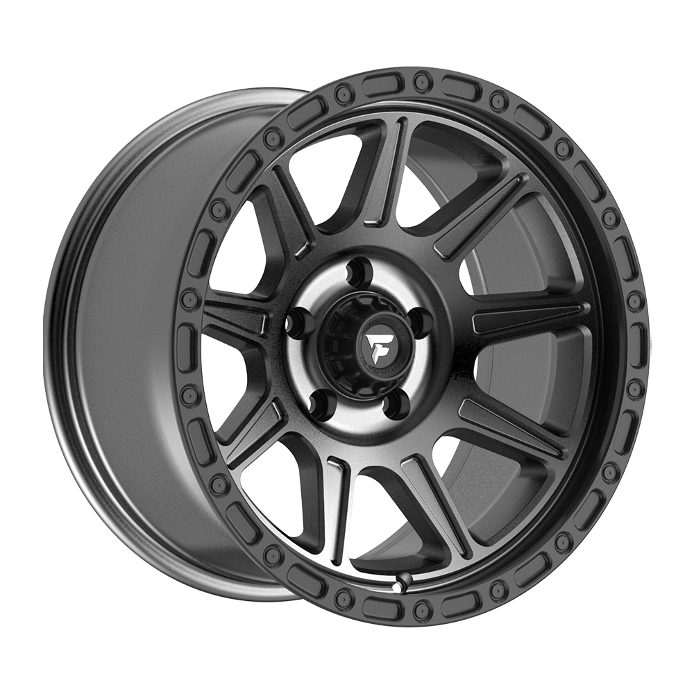Fittipaldi Off Road FT104AB Wheel - Satin Anthracite with Satin Black Lip