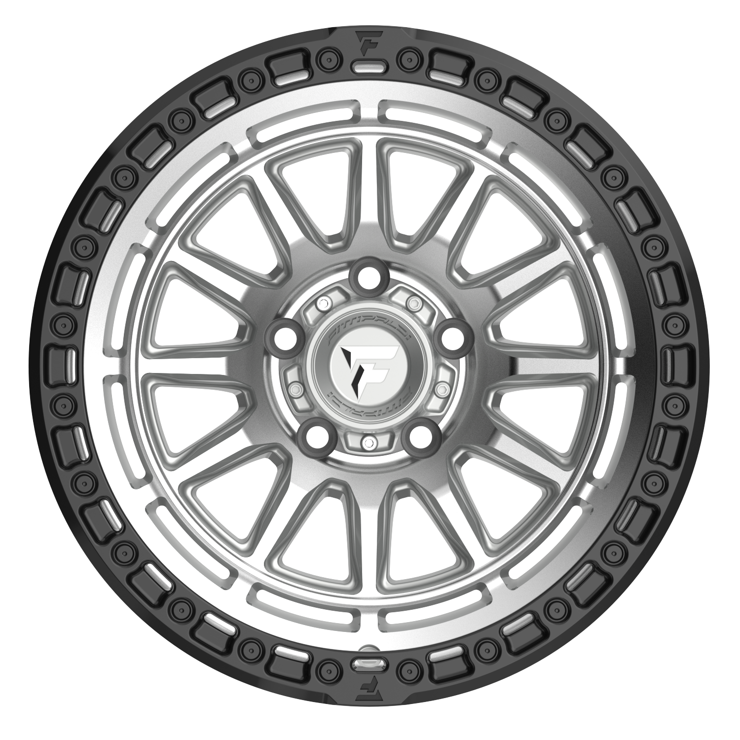Fittipaldi Off Road FT114MSB Wheel - Machined Silver with Satin Black Lip