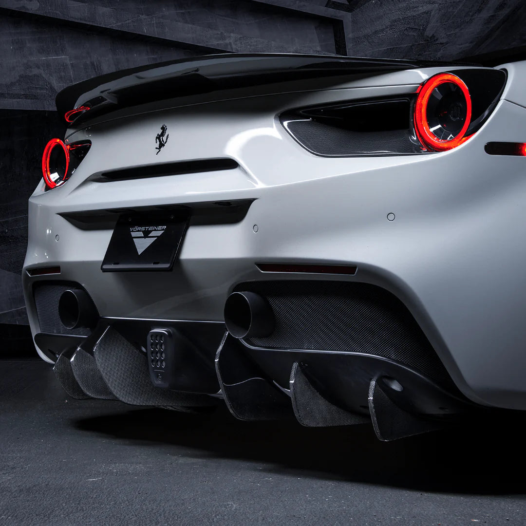 Vorsteiner - Ferrari 488 Diavolo Carbon Fiber Rear Diffuser Fins (set of 6) - Legends Auto Parts