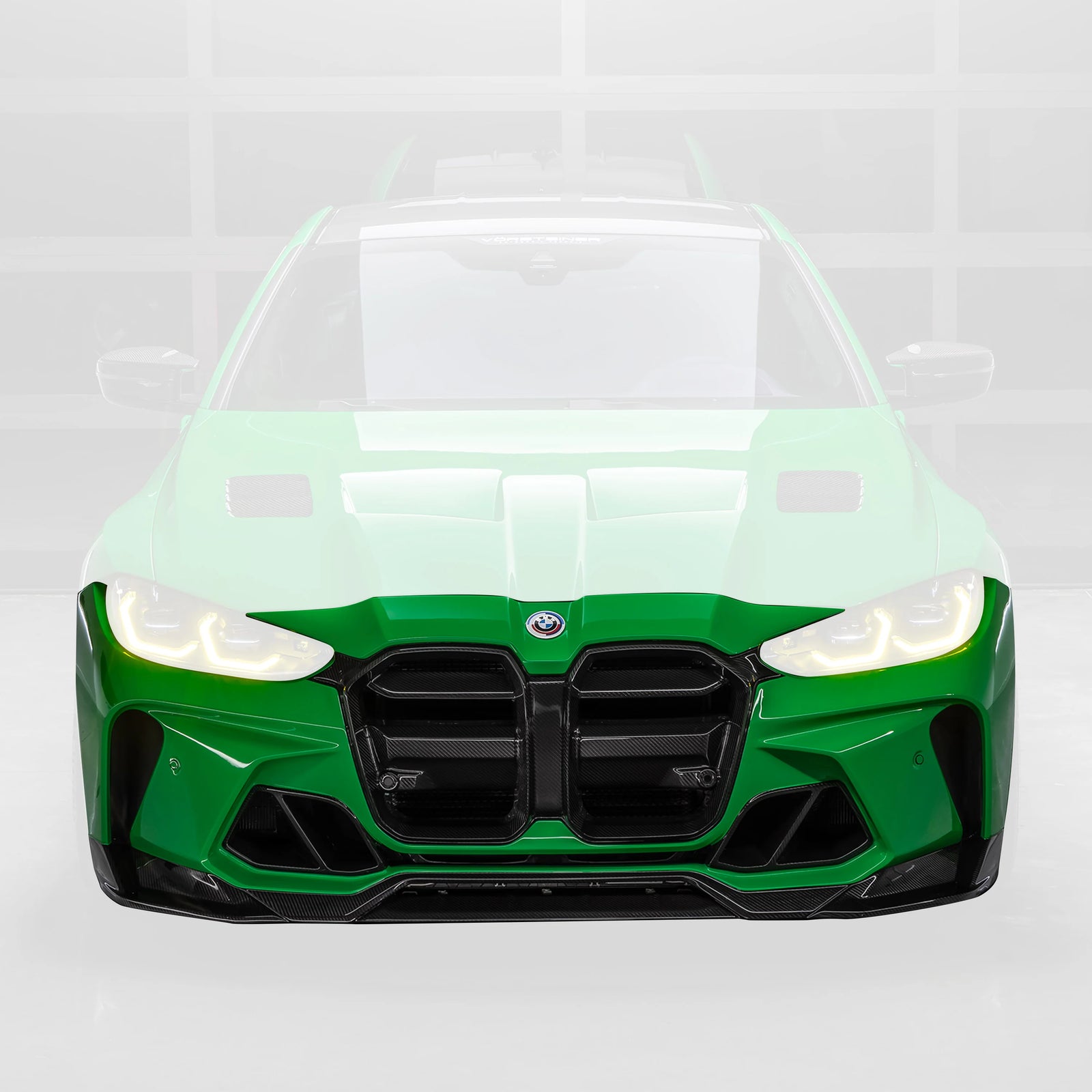 Vorsteiner - GTS-V BMW G8X M3 | M4 One-Piece Carbon Fiber Aero Front Bumper V-Style - Legends Auto Parts