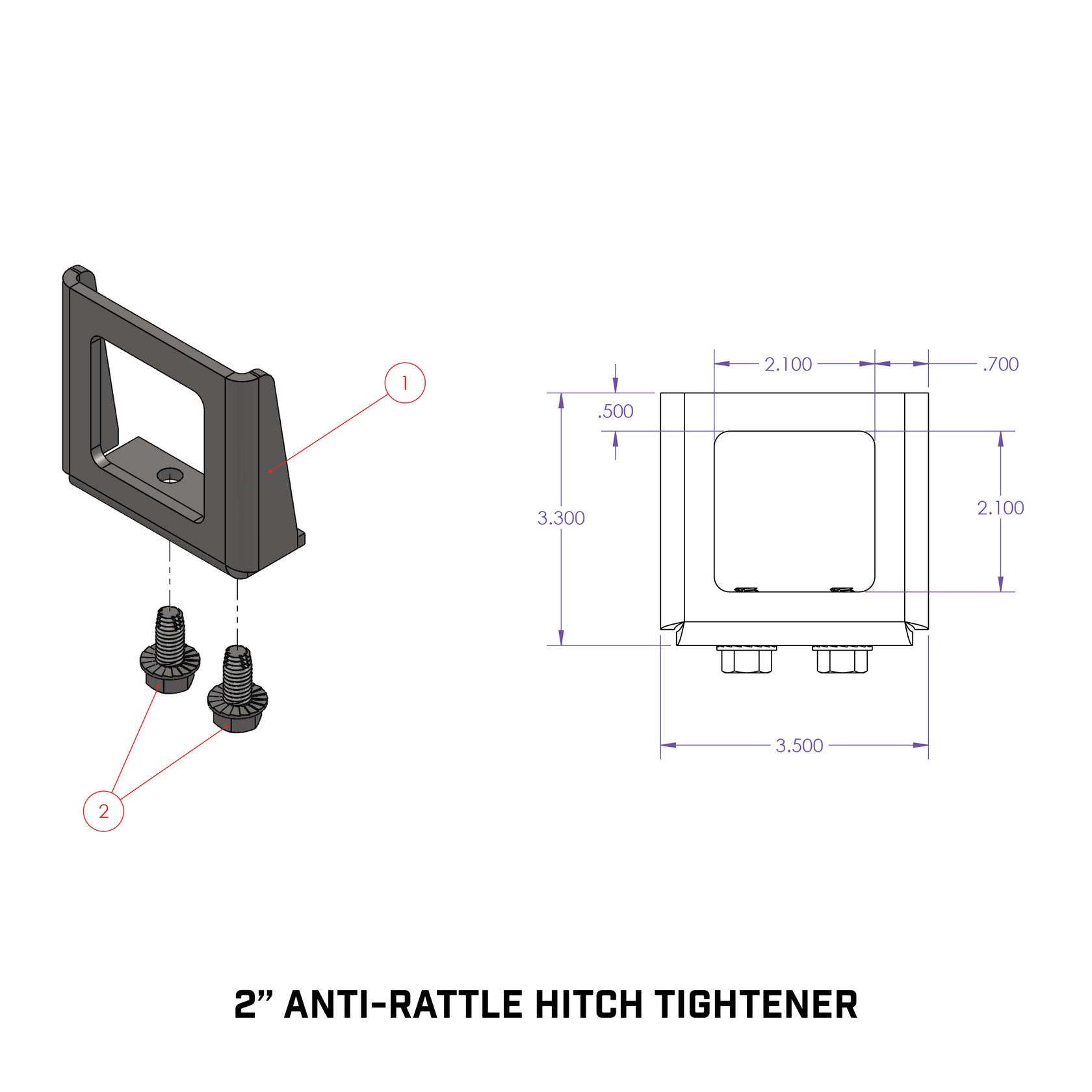 GEN-Y Hitch Anti-Rattle Hitch Tightener