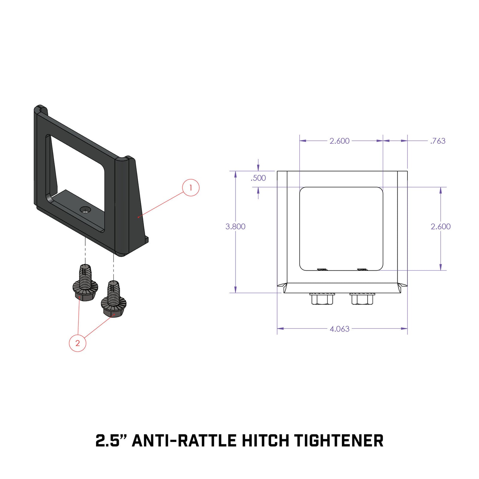 GEN-Y Hitch Anti-Rattle Hitch Tightener