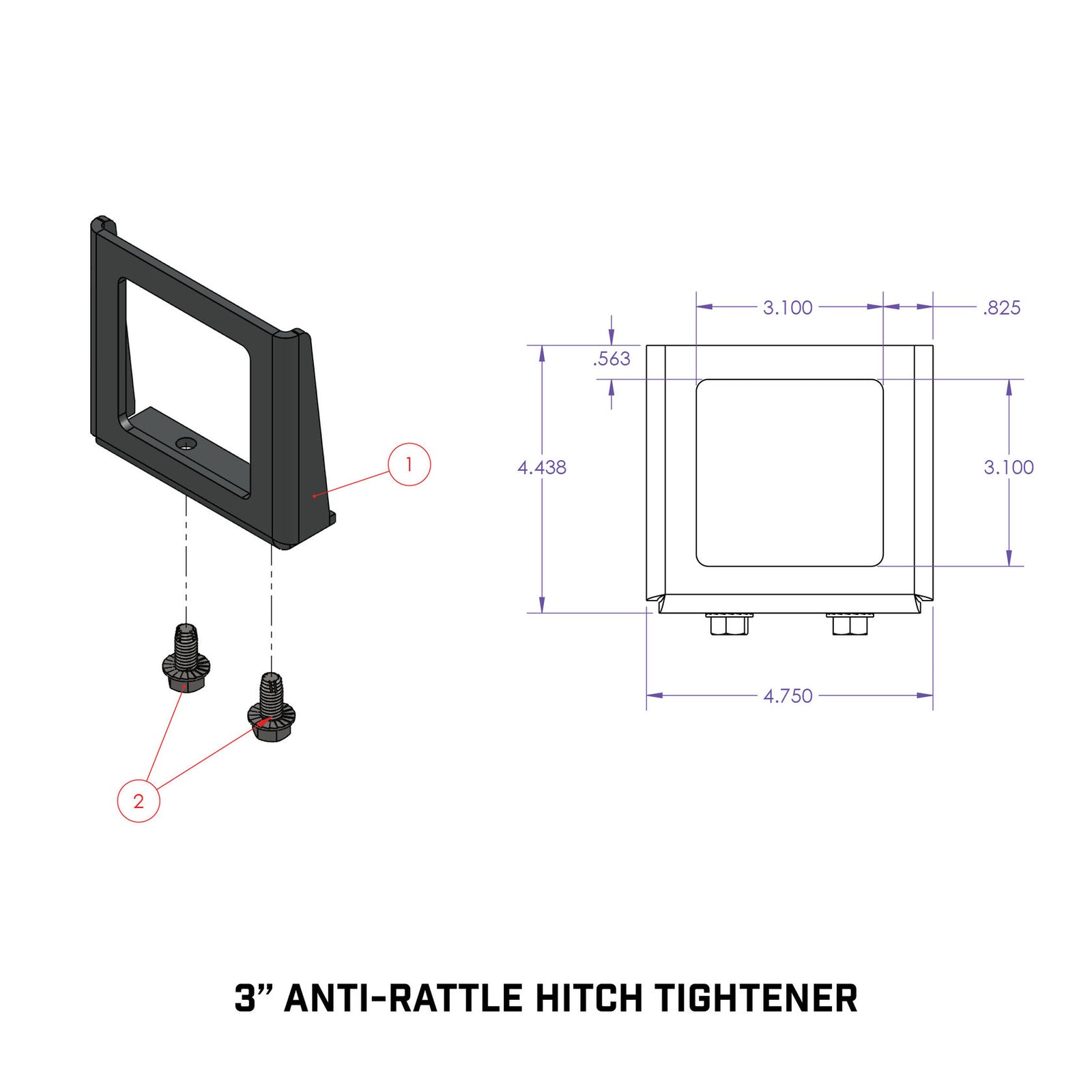 GEN-Y Hitch Anti-Rattle Hitch Tightener