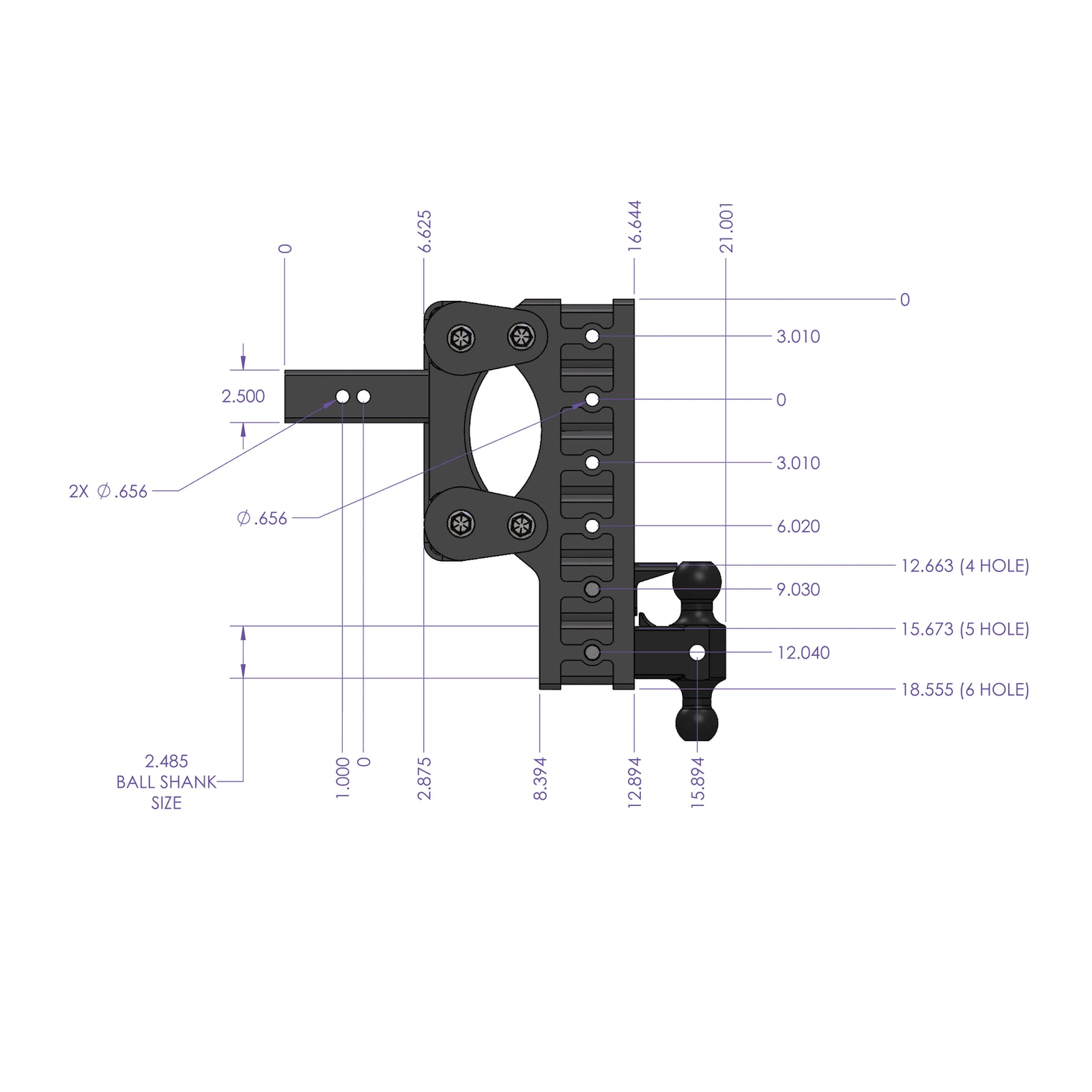 GEN-Y Hitch The Boss (Torsion-Flex) 21k Drop Hitch (2.5