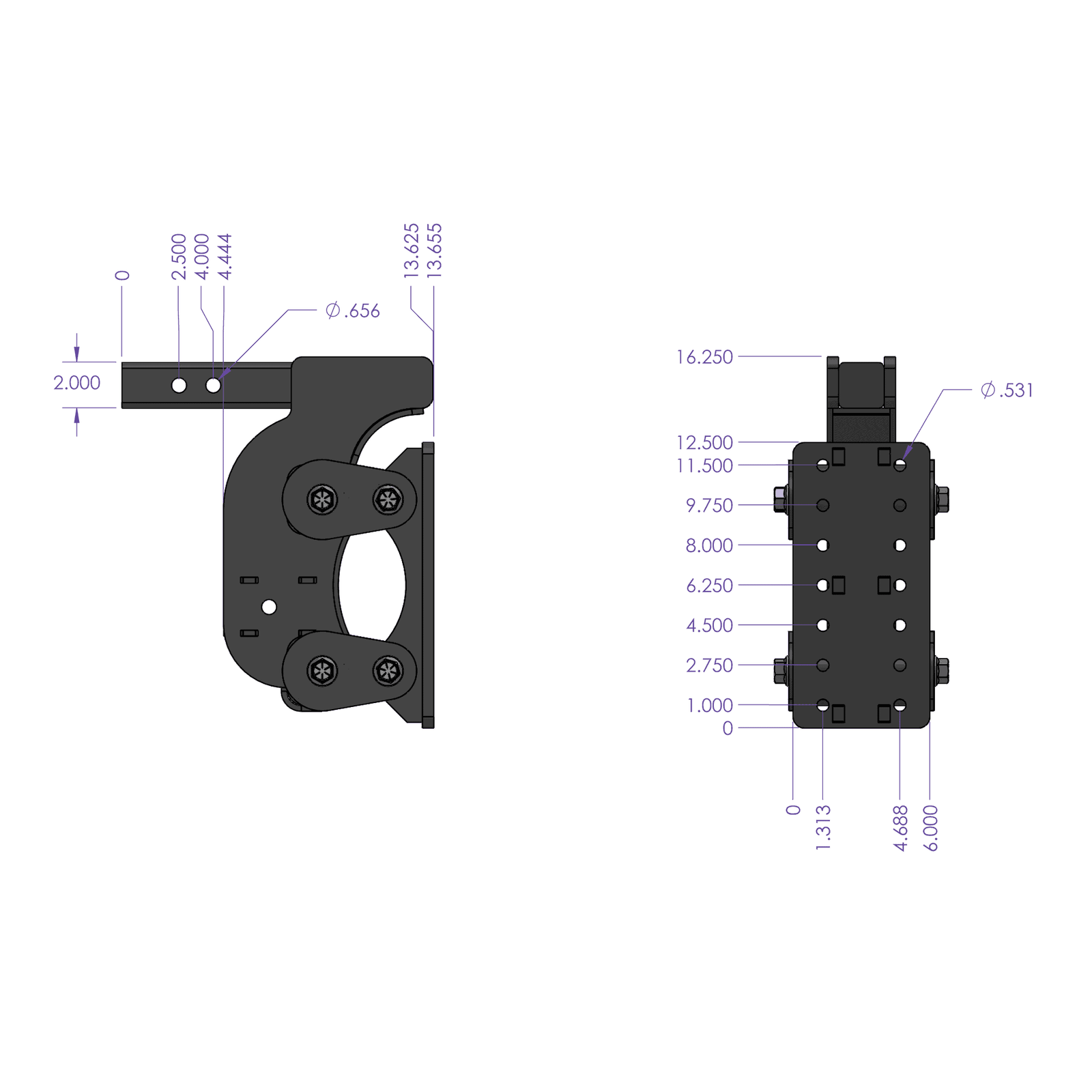 GEN-Y Hitch The Boss (Torsion-Flex) Pintle Plate (2