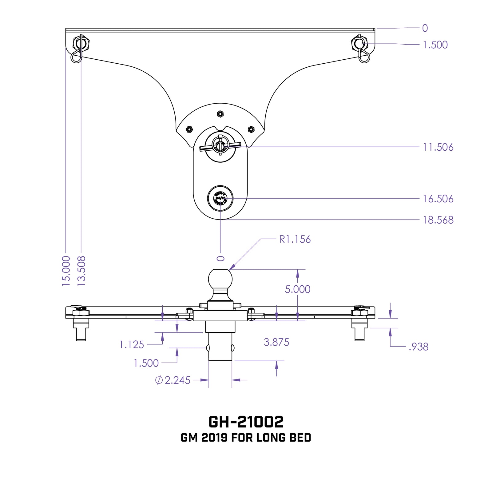 GEN-Y Hitch GoosePuck 5″ Offset Ball Puck System