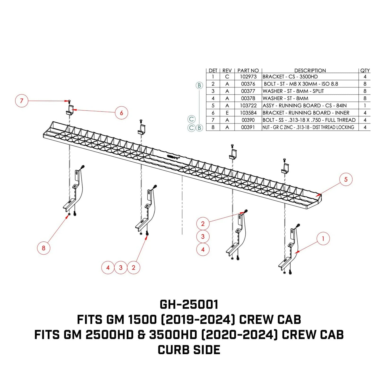 GEN-Y Hitch Running Boards Ford/Ram/GM F150/F250/F350 1500/250D/3500