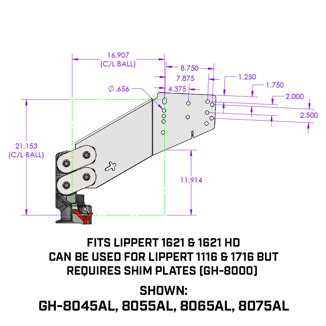 GEN-Y Hitch 5th Wheel Pin Box Replacement with Gooseneck SnapLatch Coupler