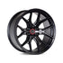 22x12 Vossen Forged HF6-4 0F08 Super Deep Lip - 6x135 Lug Pattern - Satin Black (Set of 4)