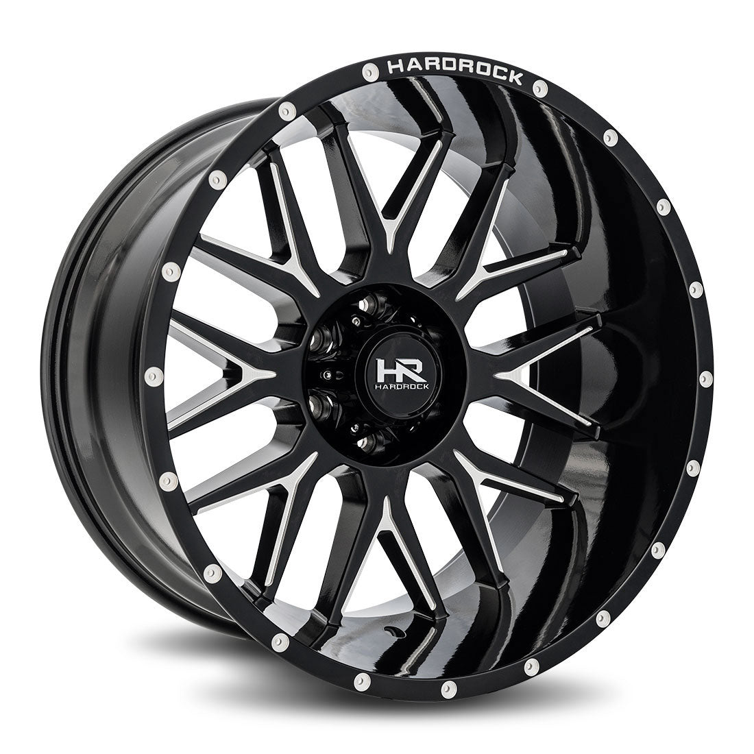 Hardrock Offroad - H500 22x12 Gloss Black Milled - Legends Auto Parts