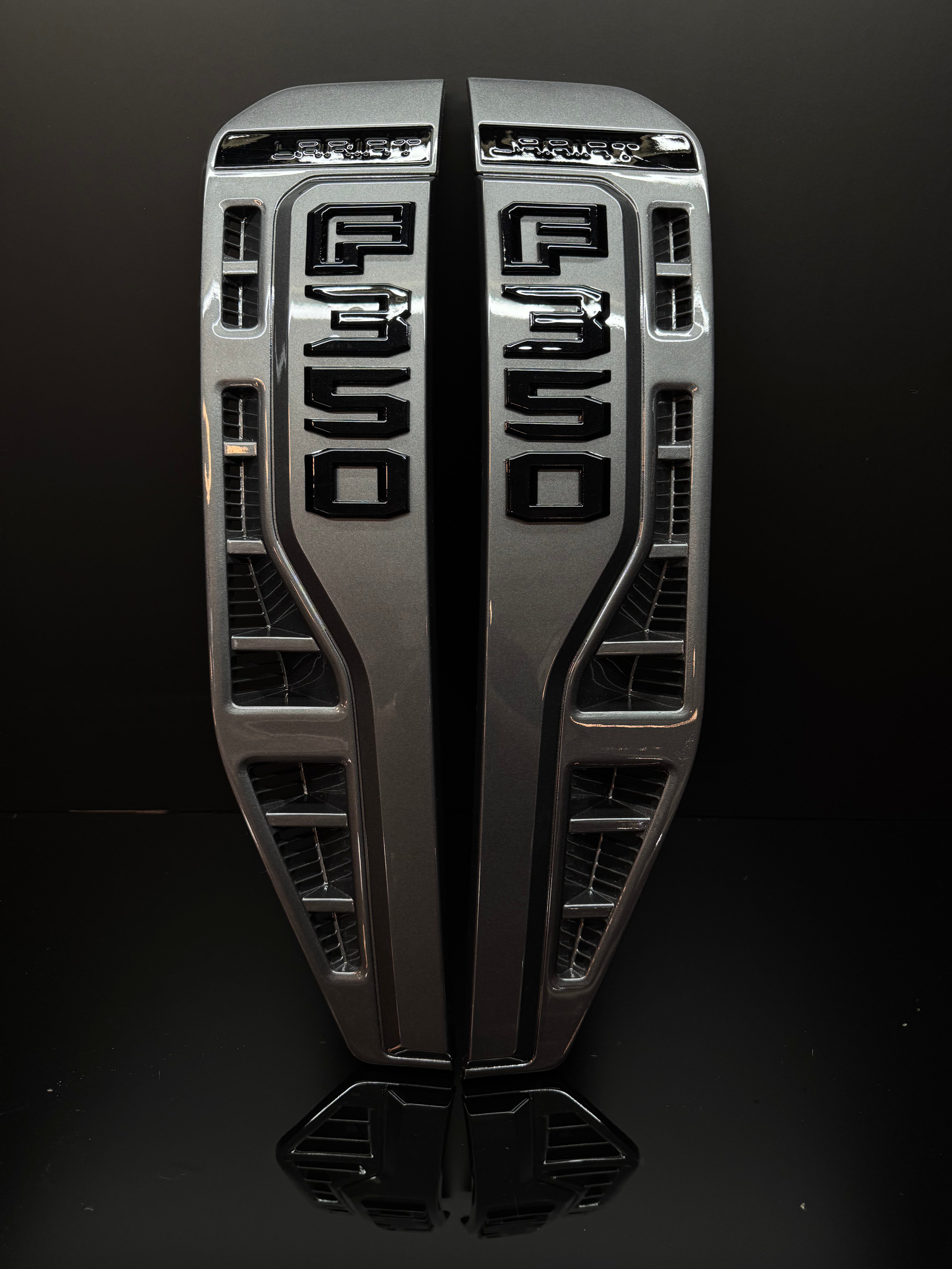2023 - 2025 OEM Ford Super Duty F250 F350 F450 Custom Painted Fender Vent Badges - Legends Auto Parts