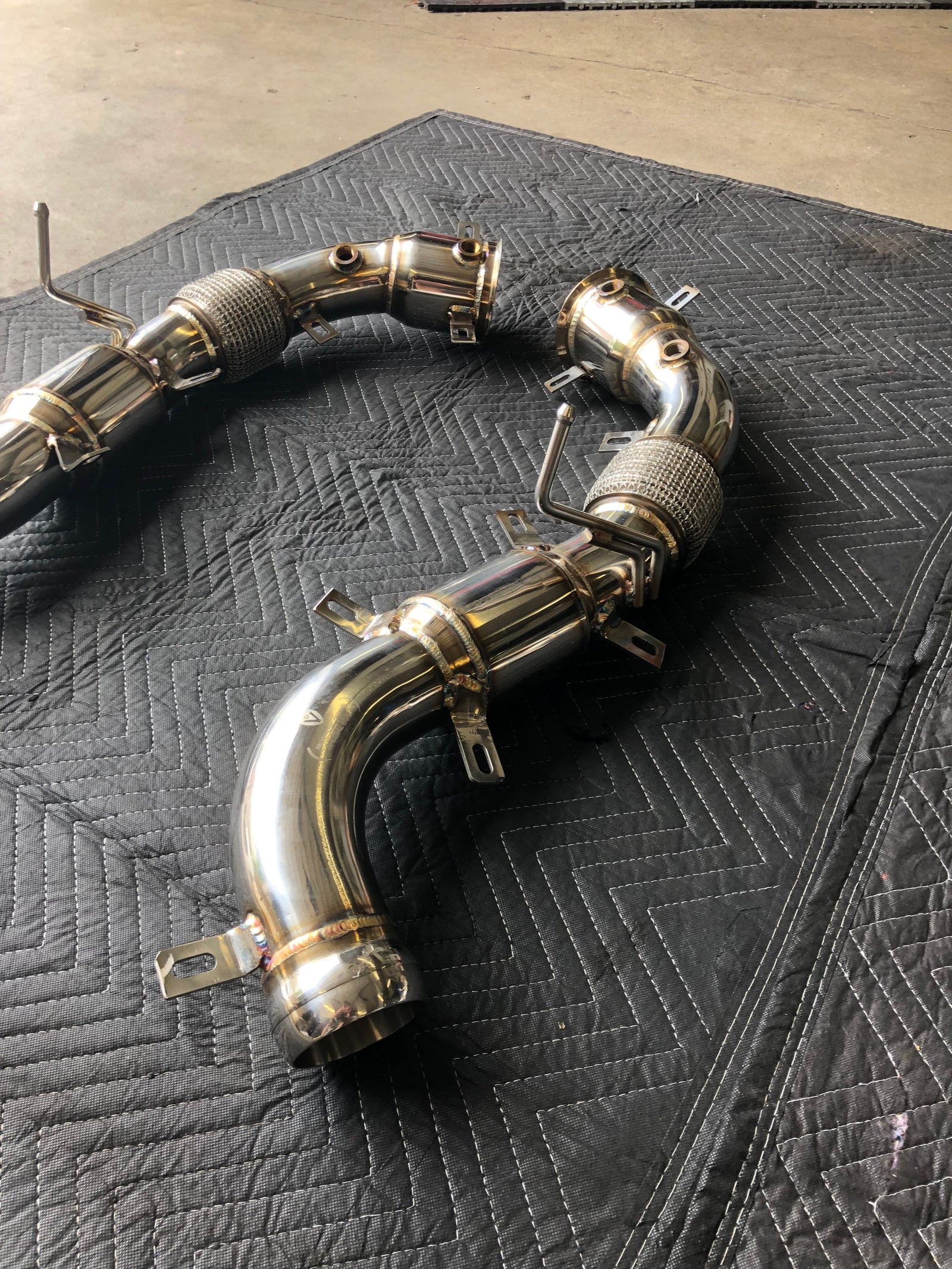 Valvetronic Mclaren 540C/570/600LT Free Flow Race Front Pipes - Legends Auto Parts