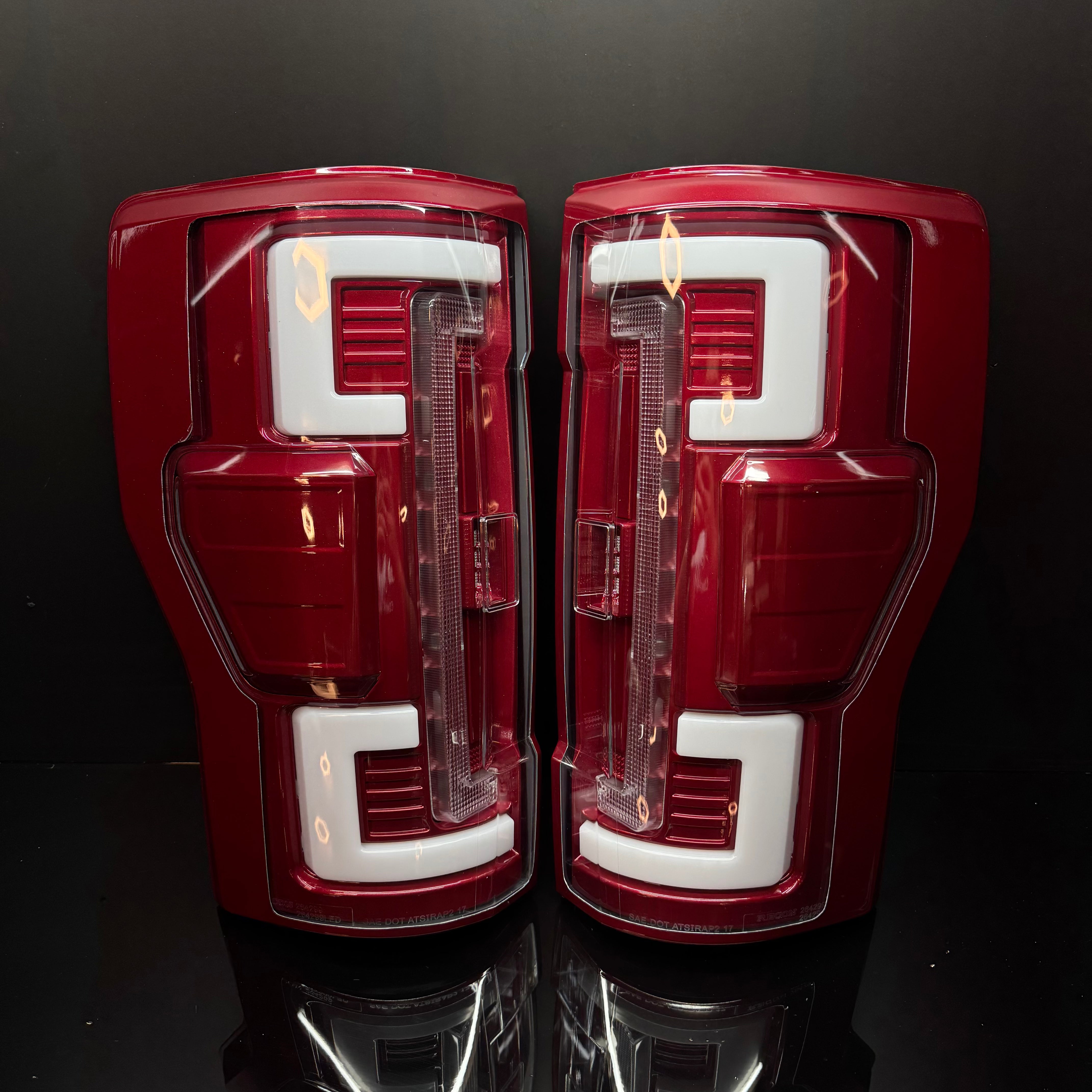 2017-2019 Ford SuperDuty RECON Clear Lens (Paintable) OLED Tail Lights (Replaces OEM Halogen) - Legends Auto Parts