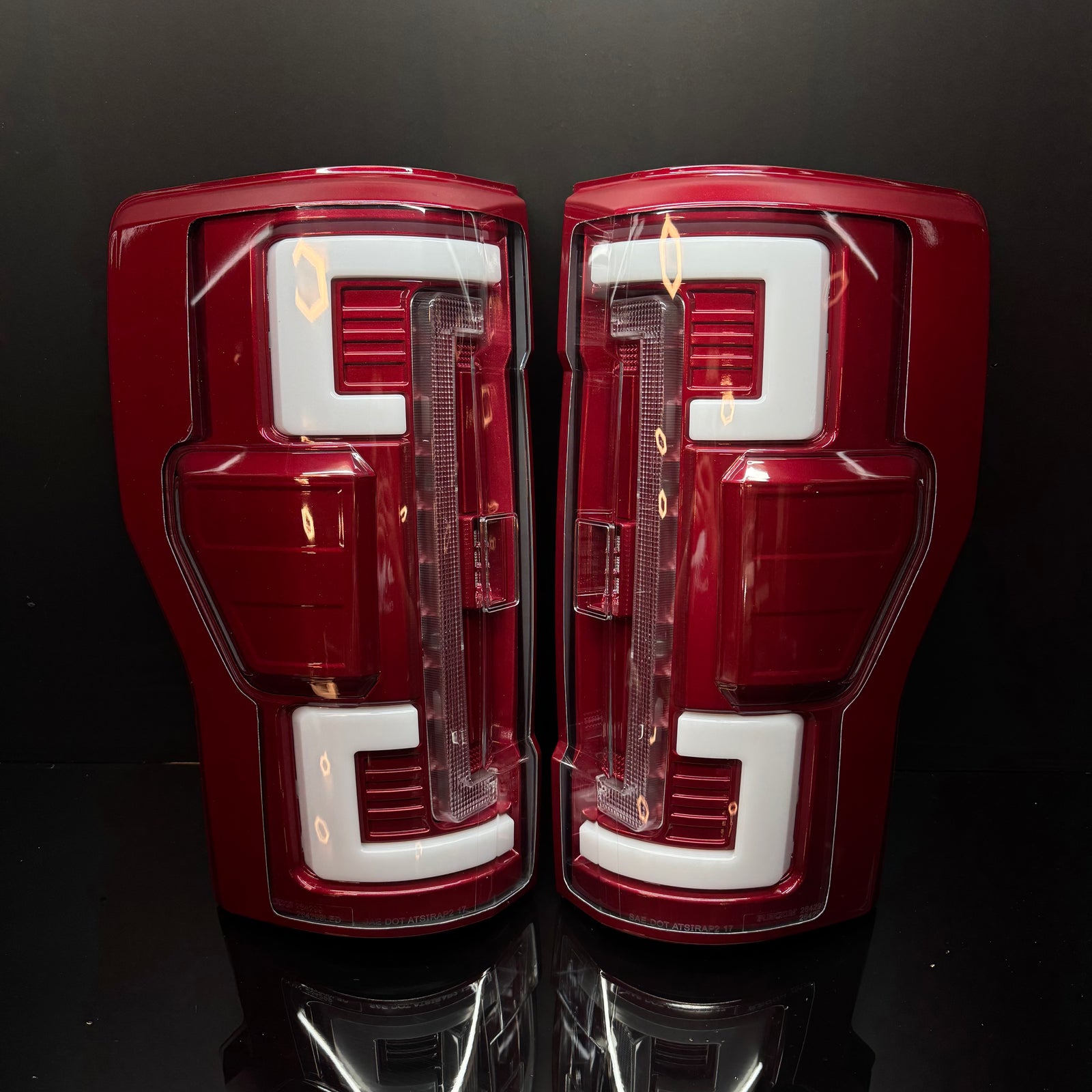 2017-2019 Ford SuperDuty RECON Clear Lens (Paintable) OLED Tail Lights (Replaces OEM Halogen) - Legends Auto Parts
