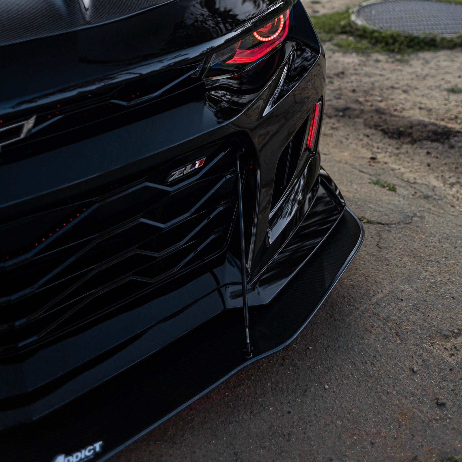 2017-2025 Chevy Camaro ZL1 Carbon Fiber Extension Splitter with Rods - Legends Auto Parts